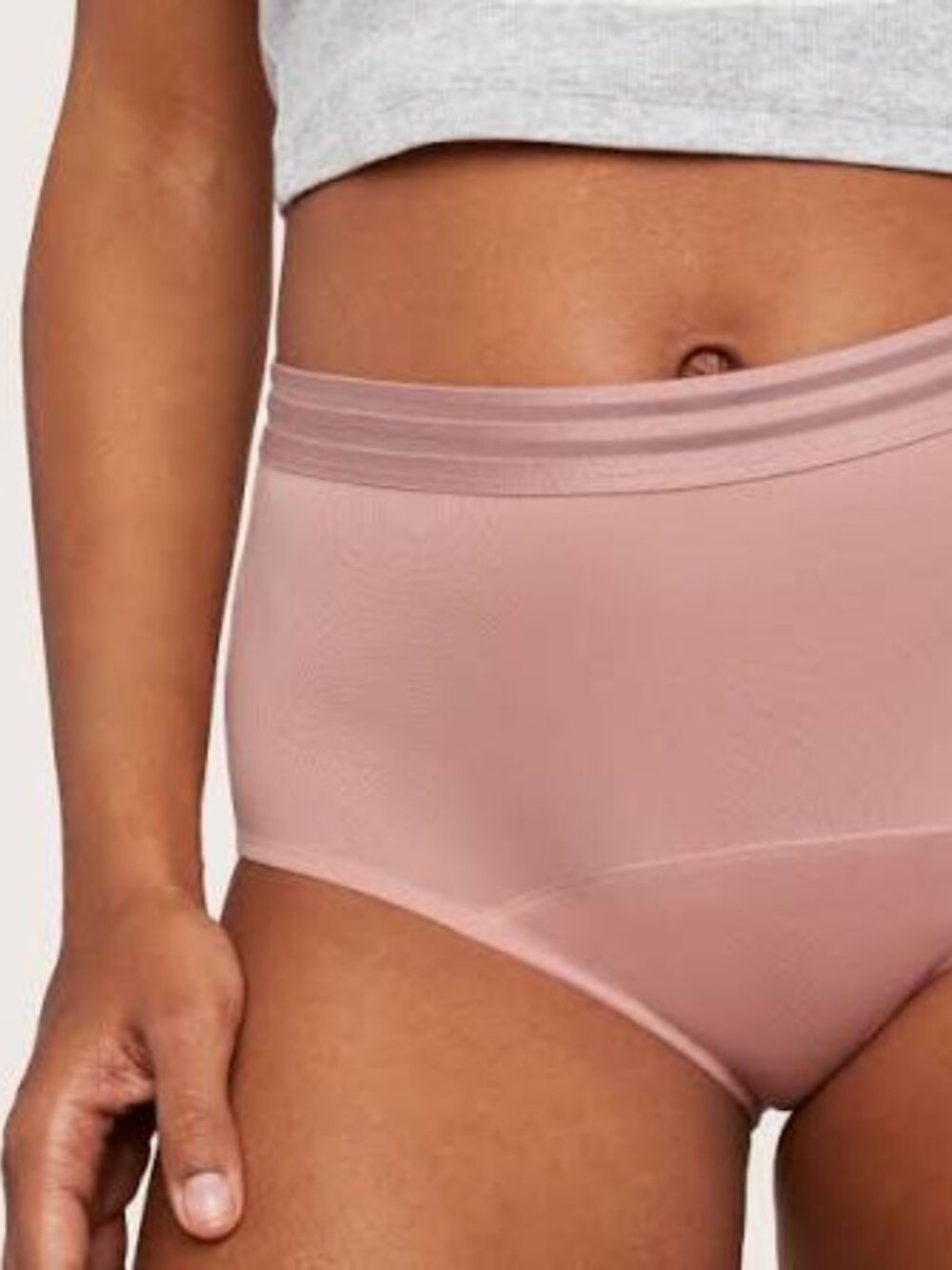 Thinx Pink Basic High Waist Leakage Control Underwear Size L NEW